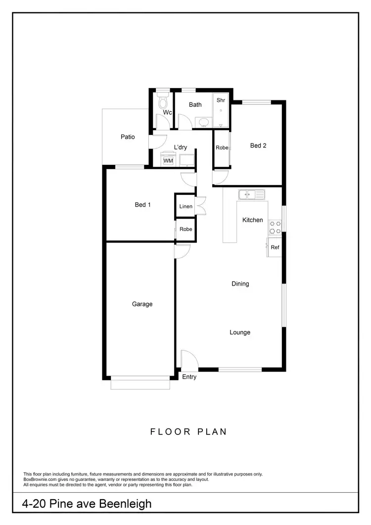 Floorplan of Homely unit listing, 4/20 Pine Avenue, Beenleigh QLD 4207