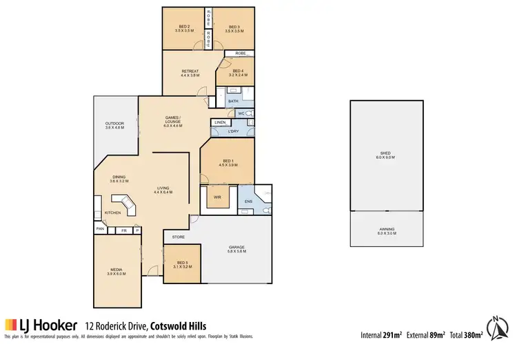 Floorplan of Homely house listing, 12 Roderick Drive, Cotswold Hills QLD 4350