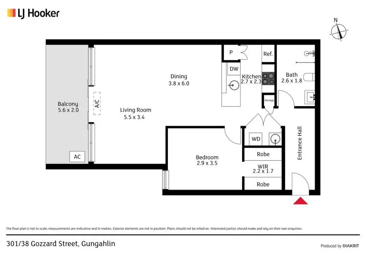 Floorplan of Homely apartment listing, 301/38 Gozzard Street, Gungahlin ACT 2912