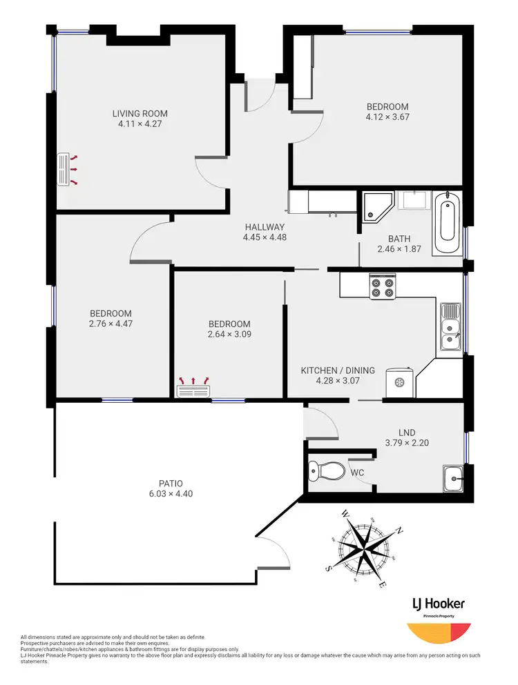 Floorplan of Homely unit listing, Unit 1/10 Grayton Street, Glenorchy TAS 7010