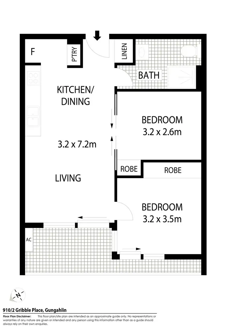 Floorplan of Homely unit listing, 910/2 Gribble Street, Gungahlin ACT 2912