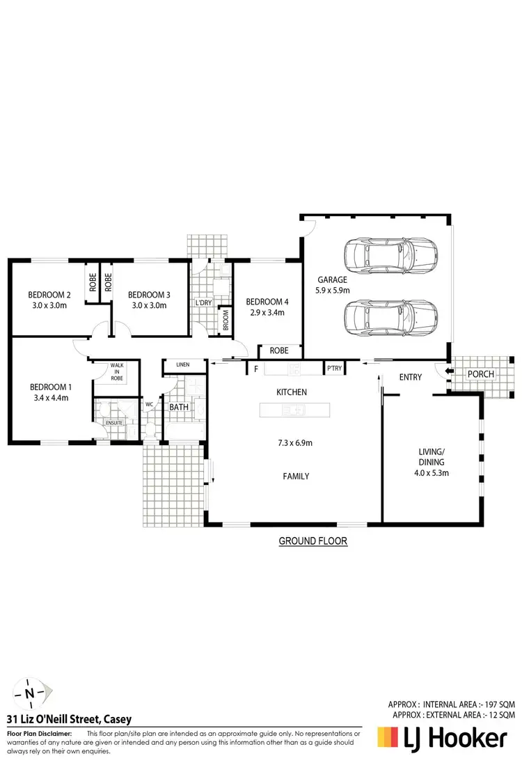 Floorplan of Homely house listing, 31 Liz O'Neill Street, Casey ACT 2913