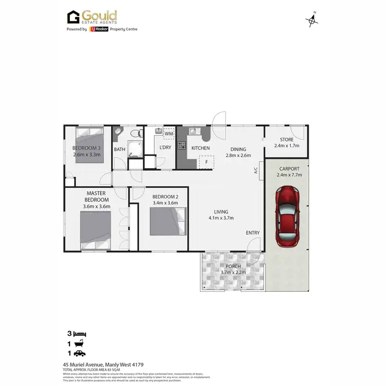 Floorplan of Homely house listing, 45 Muriel Avenue, Manly West QLD 4179
