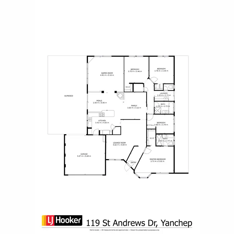 Floorplan of Homely house listing, 119 St Andrews Drive, Yanchep WA 6035