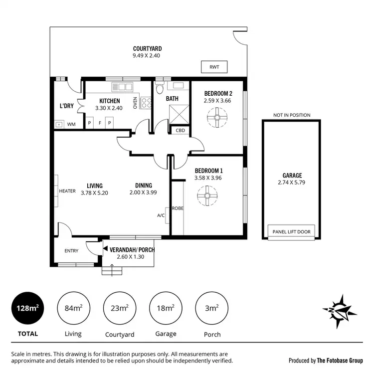 Floorplan of Homely unit listing, 1/43 Statenborough Street, Leabrook SA 5068