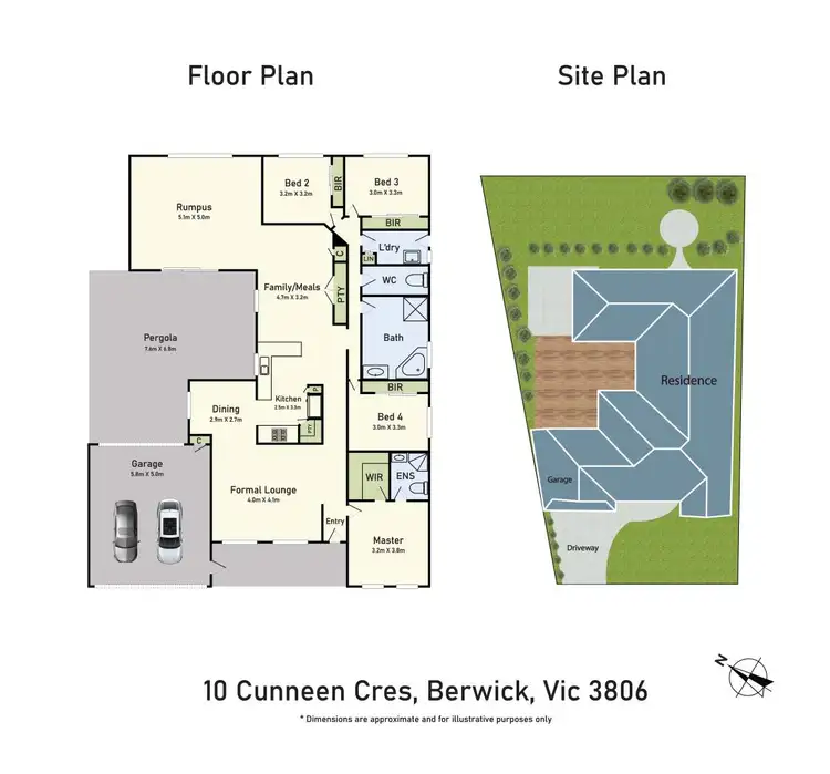 Floorplan of Homely house listing, 10 Cunneen Crescent, Berwick VIC 3806