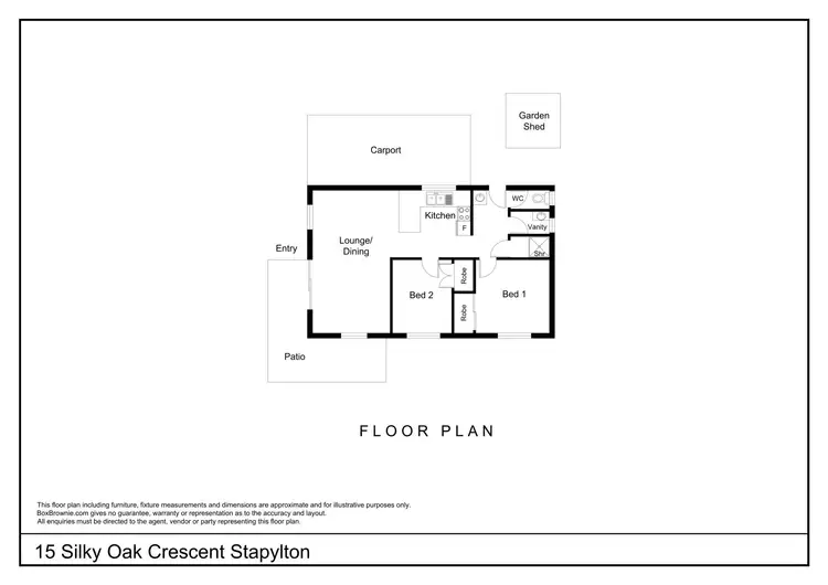Floorplan of Homely house listing, 15 Silky Oak Crescent, Stapylton QLD 4207