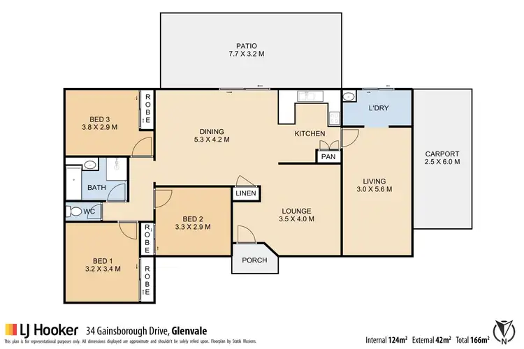Floorplan of Homely house listing, 34 Gainsborough Drive, Glenvale QLD 4350