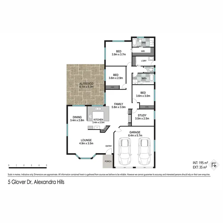 Floorplan of Homely house listing, 5 Glover Drive, Alexandra Hills QLD 4161
