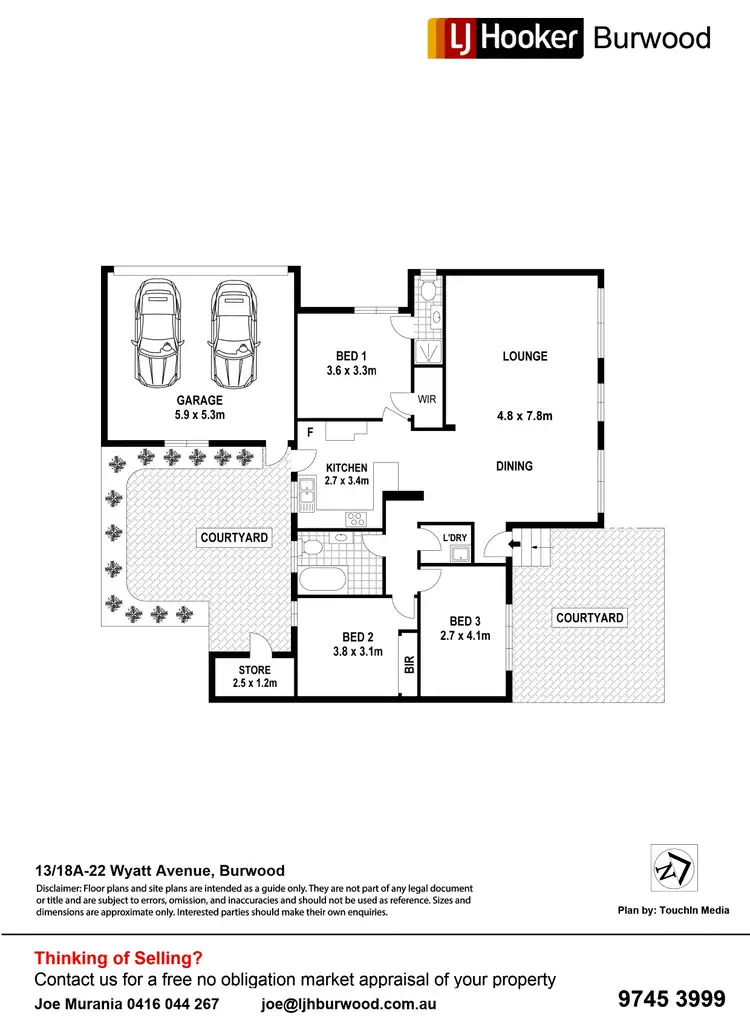 Floorplan of Homely villa listing, 13/18A-22 Wyatt Avenue, Burwood NSW 2134
