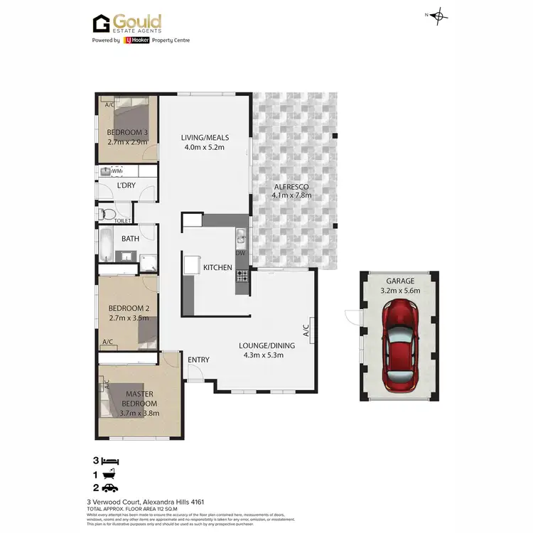 Floorplan of Homely house listing, 3 Verwood Court, Alexandra Hills QLD 4161
