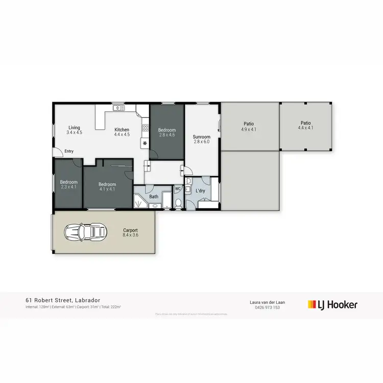 Floorplan of Homely house listing, 61 Robert Street, Labrador QLD 4215