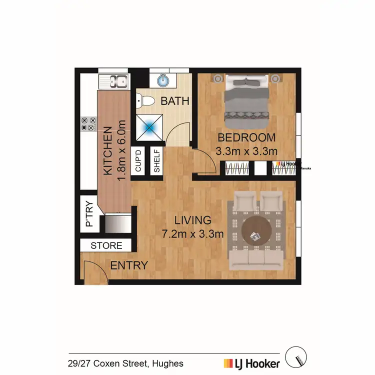 Floorplan of Homely unit listing, 29/27 Coxen Street, Hughes ACT 2605