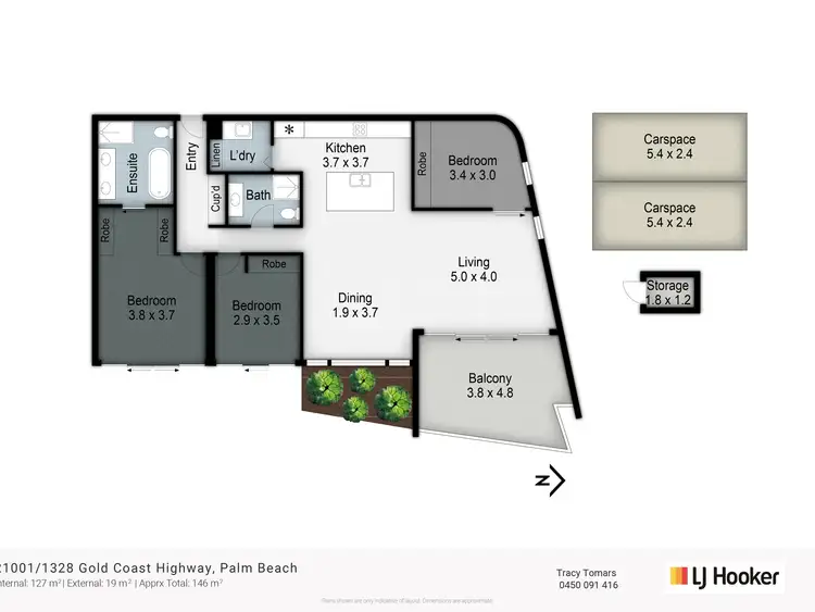 Floorplan of Homely apartment listing, 21001/1328 Gold Coast Highway, Palm Beach QLD 4221