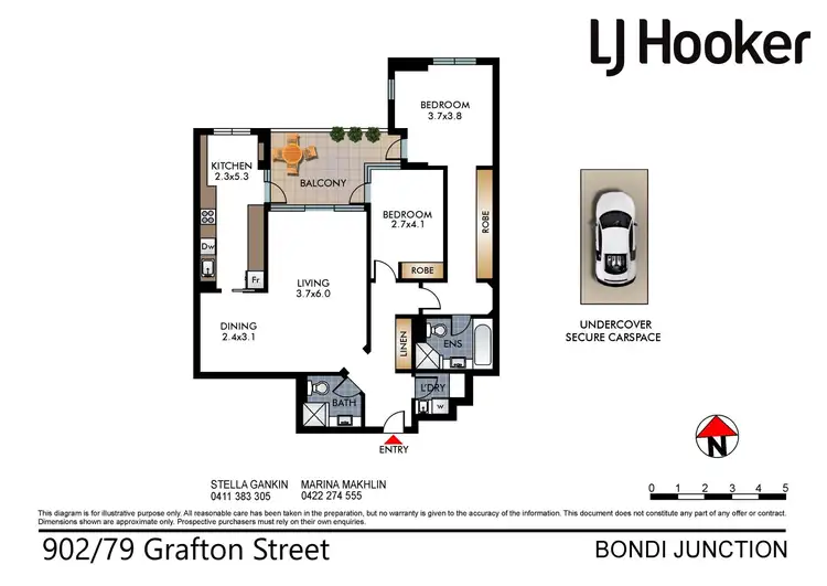 Floorplan of Homely apartment listing, 902/79 Grafton Street, Bondi Junction NSW 2022