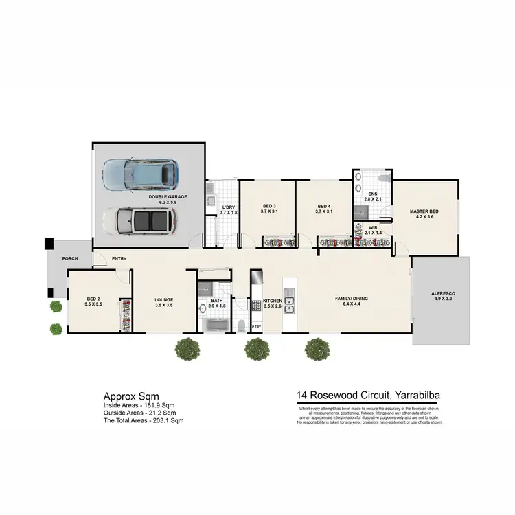 Floorplan of Homely house listing, 14 Rosewood Circuit, Yarrabilba QLD 4207