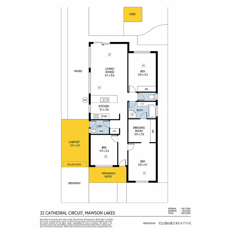 Floorplan of Homely house listing, 22 Cathedral Circuit, Mawson Lakes SA 5095