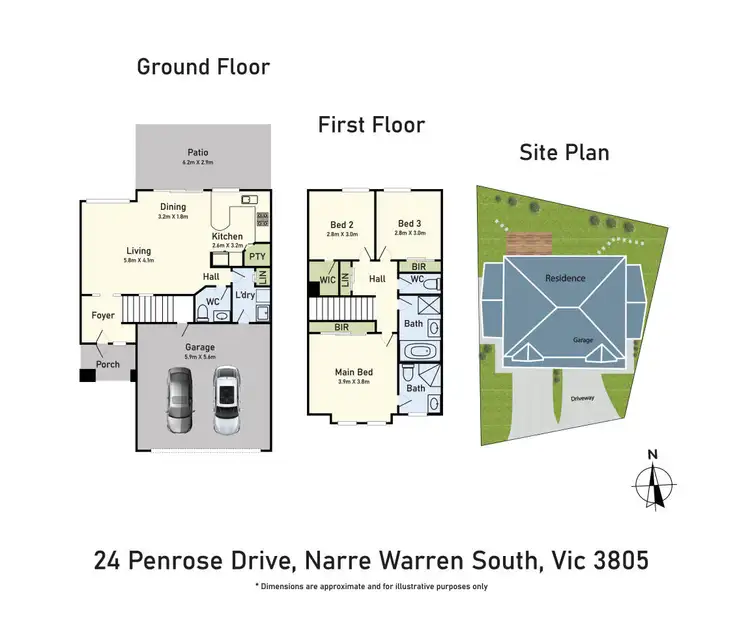 Floorplan of Homely house listing, 24 Penrose Drive, Narre Warren South VIC 3805