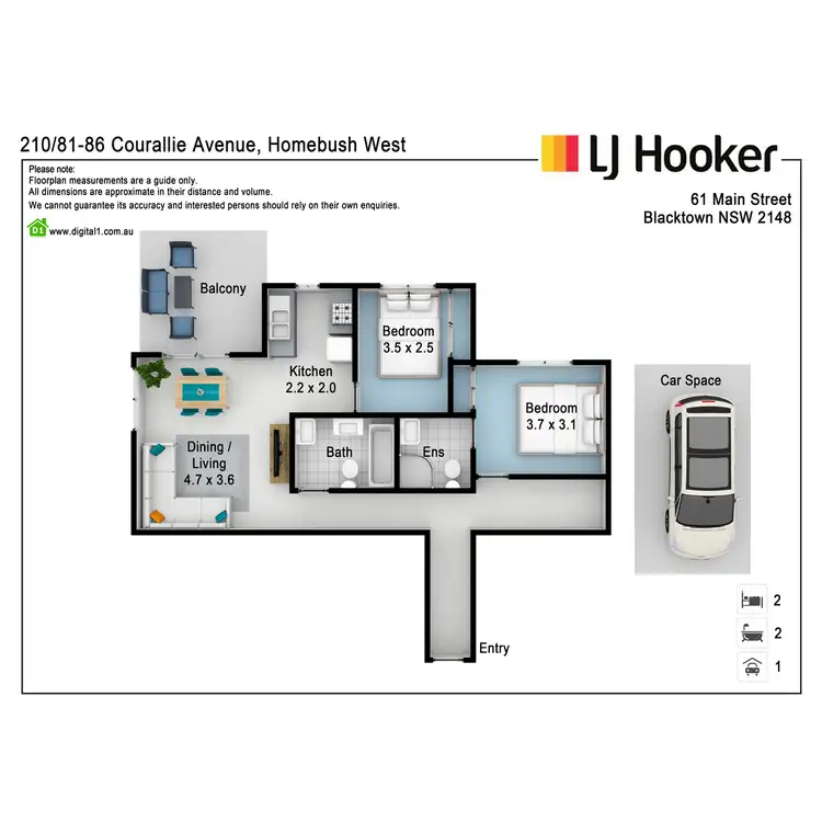 Floorplan of Homely apartment listing, P210/81-86 Courallie Avenue, Homebush West NSW 2140