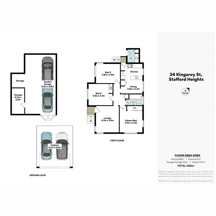 Floorplan of Homely house listing, 34 Kingaroy Street, Stafford Heights QLD 4053