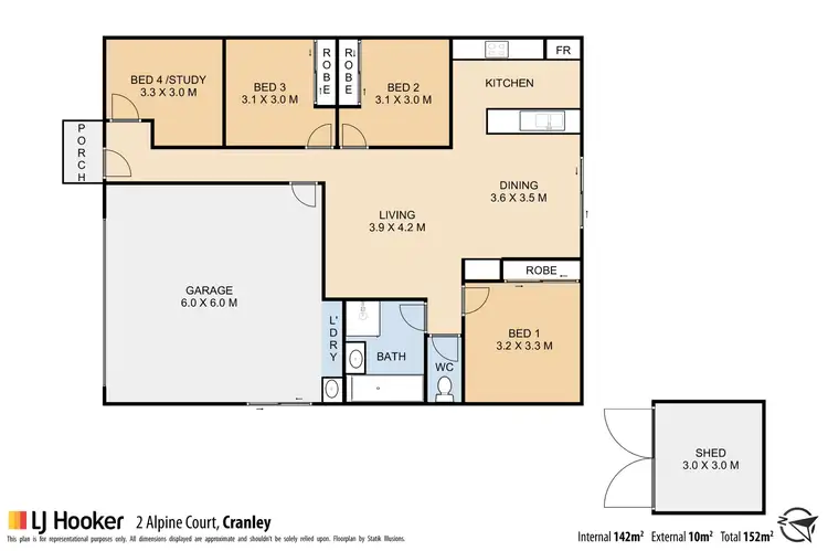 Floorplan of Homely house listing, 2 Alpine Court, Cranley QLD 4350
