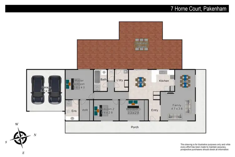 Floorplan of Homely house listing, 7 Horne Court, Pakenham VIC 3810