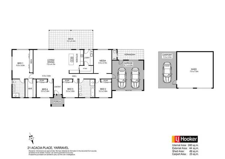 Floorplan of Homely house listing, 21 Acacia Place, Yarravel NSW 2440
