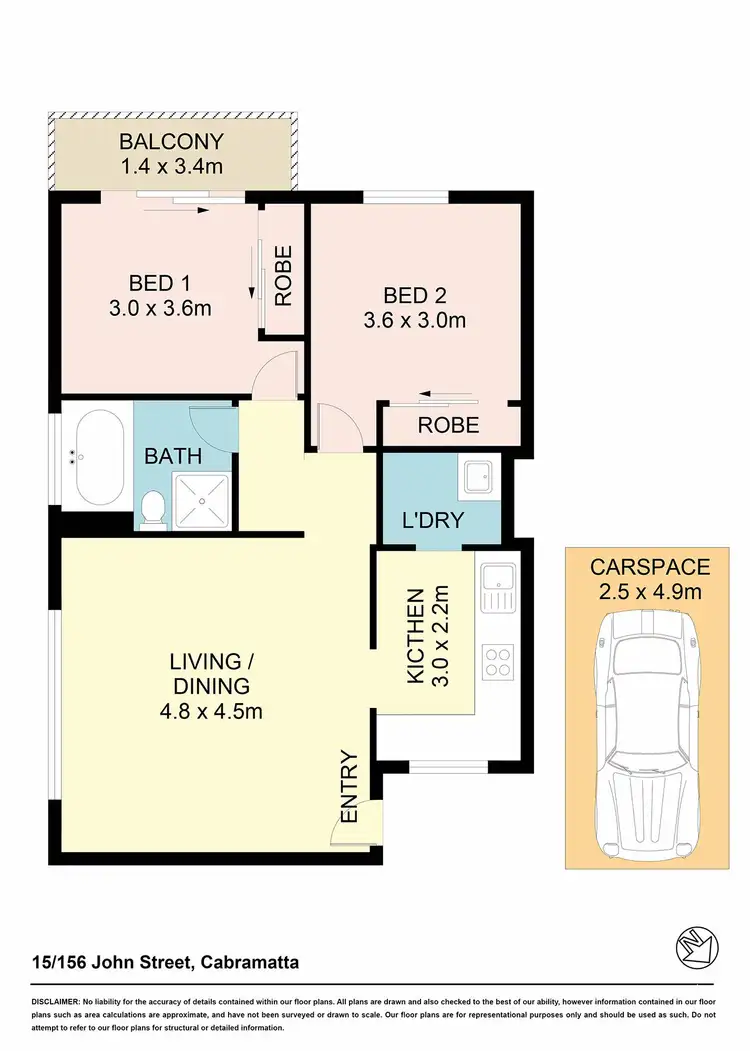 Floorplan of Homely unit listing, 15/156 John Street, Cabramatta NSW 2166