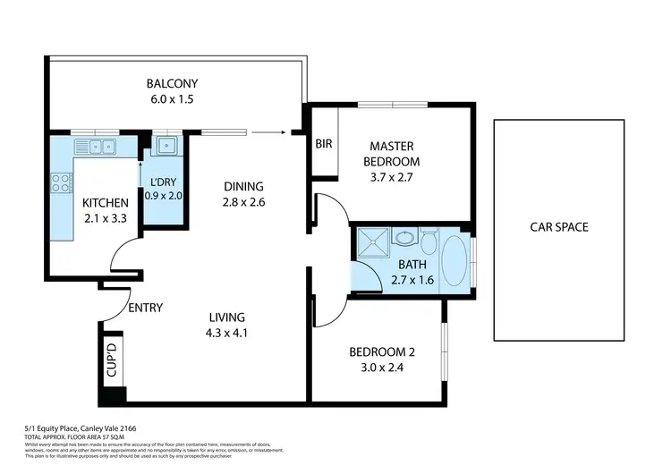 Floorplan of Homely unit listing, 5/1 Equity Place, Canley Vale NSW 2166