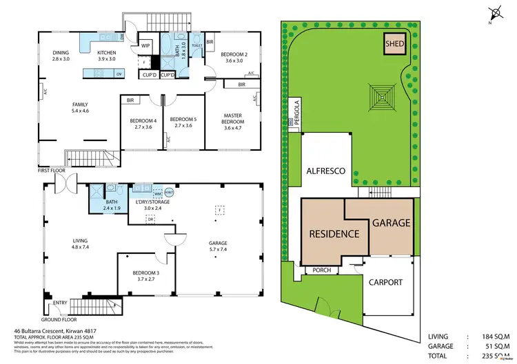 Floorplan of Homely house listing, 46 Bultarra Crescent, Kirwan QLD 4817