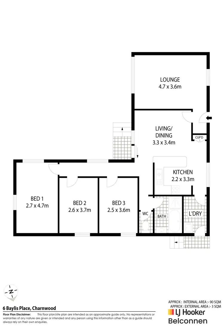 Floorplan of Homely house listing, 6 Baylis Place, Charnwood ACT 2615