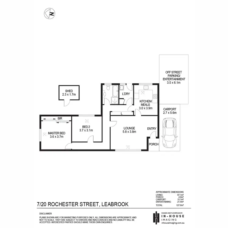 Floorplan of Homely unit listing, 7/20 Rochester Street, Leabrook SA 5068
