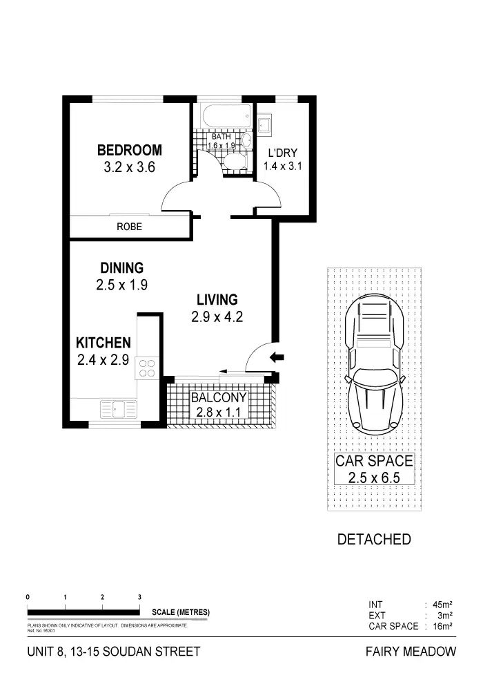 Floorplan of Homely apartment listing, 8/13-15 Soudan Street, Fairy Meadow NSW 2519
