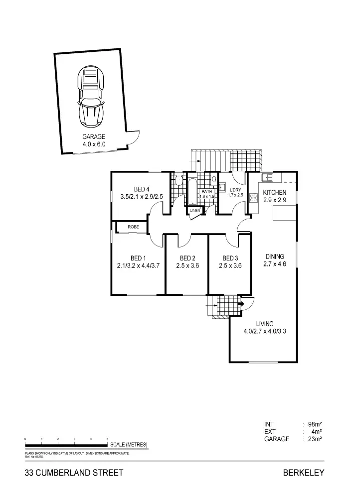 Floorplan of Homely house listing, 33 Cumberland Street, Berkeley NSW 2506