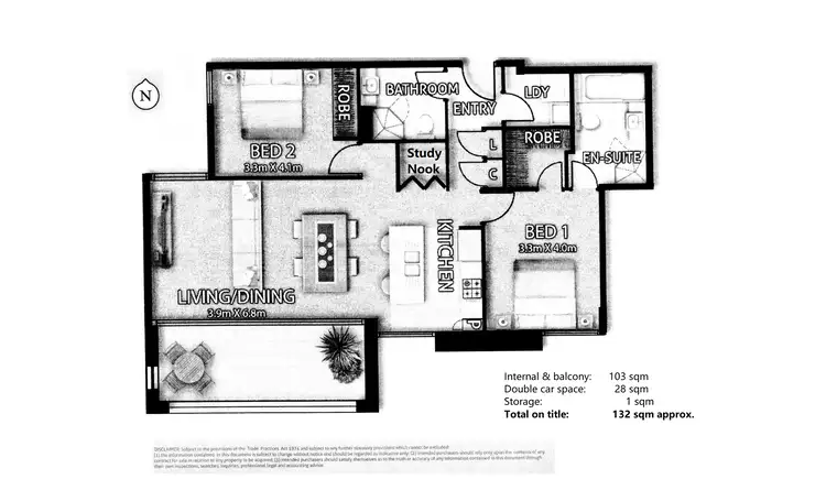 Floorplan of Homely apartment listing, 530/3 McIntyre Street, Gordon NSW 2072