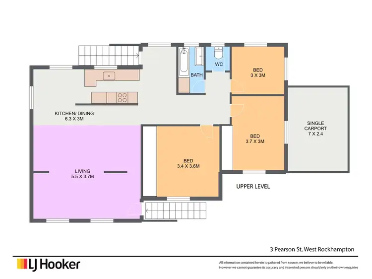 Floorplan of Homely house listing, 3 Pearson Street, West Rockhampton QLD 4700