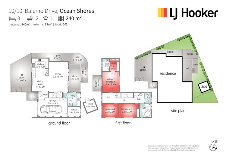 Floorplan of Homely house listing, 10/10 Balemo Drive, Ocean Shores NSW 2483