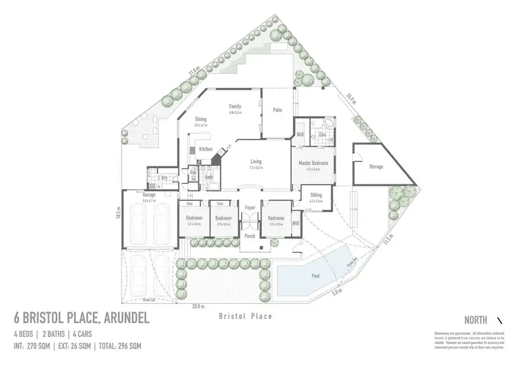 Floorplan of Homely house listing, 6 Bristol Place, Arundel QLD 4214