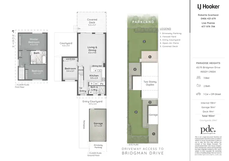 Floorplan of Homely townhouse listing, 65/15 Bridgman Drive, Reedy Creek QLD 4227