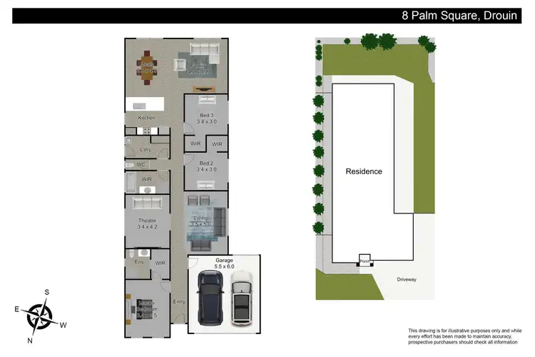 Floorplan of Homely house listing, 8 Palm Square, Drouin VIC 3818