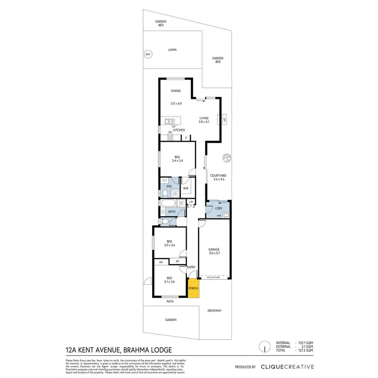 Floorplan of Homely house listing, 12A Kent Avenue, Brahma Lodge SA 5109