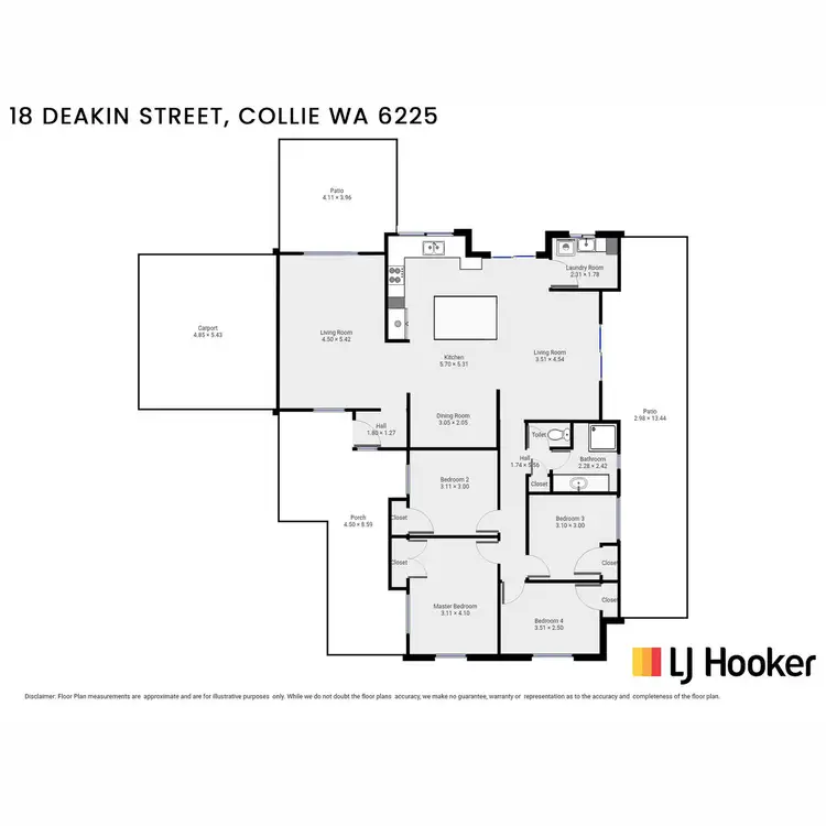Floorplan of Homely house listing, 18 Deakin Street, Collie WA 6225