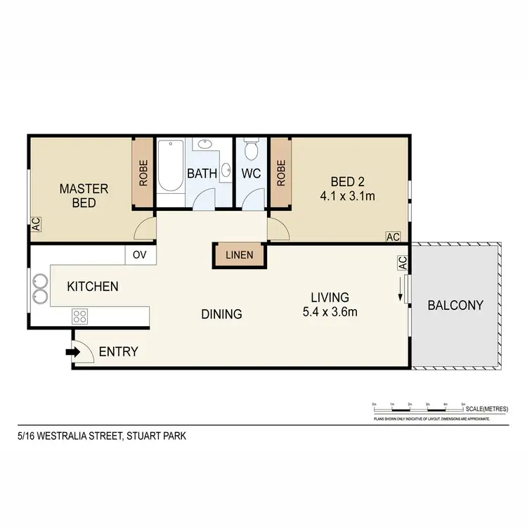 Floorplan of Homely unit listing, 5/16 Westralia Street, Stuart Park NT 820