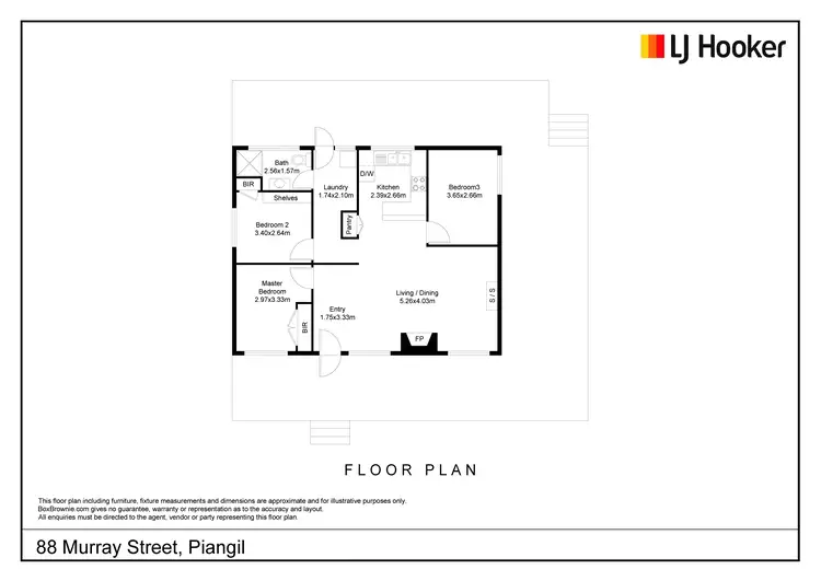 Floorplan of Homely house listing, 88 Murray Street, Piangil VIC 3597