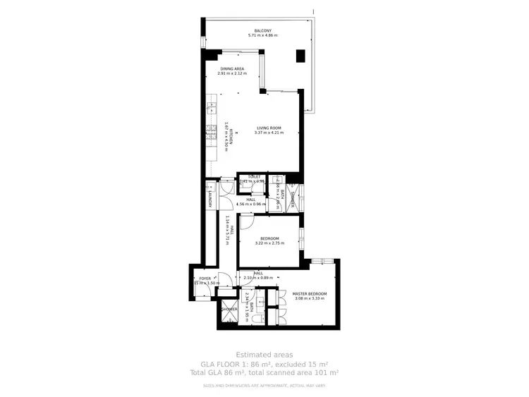 Floorplan of Homely apartment listing, 18/21 Altona Street, West Perth WA 6005