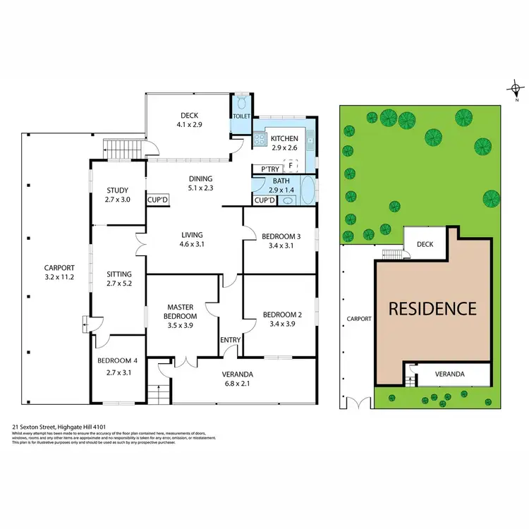 Floorplan of Homely house listing, 21 Sexton Street, Highgate Hill QLD 4101