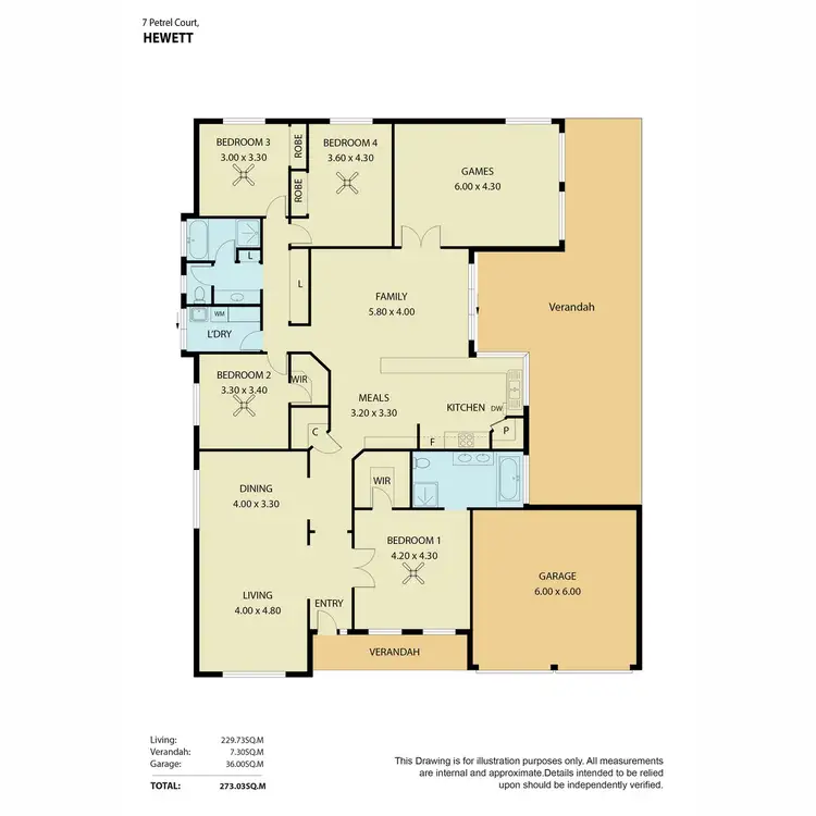 Floorplan of Homely house listing, 7 Petrel Court, Hewett SA 5118