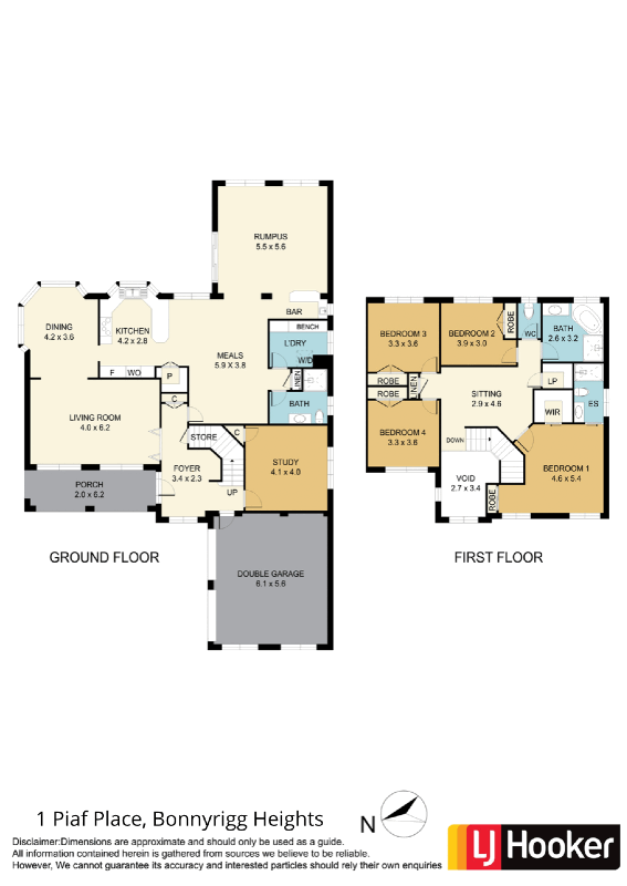 Floorplan of Homely house listing, 1 Piaf Place, Bonnyrigg Heights NSW 2177