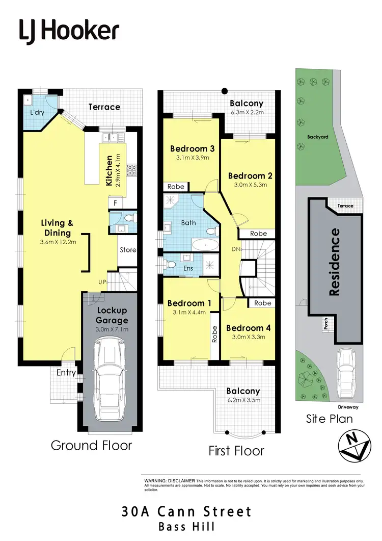 Floorplan of Homely semi-detached listing, 30A Cann Street, Bass Hill NSW 2197