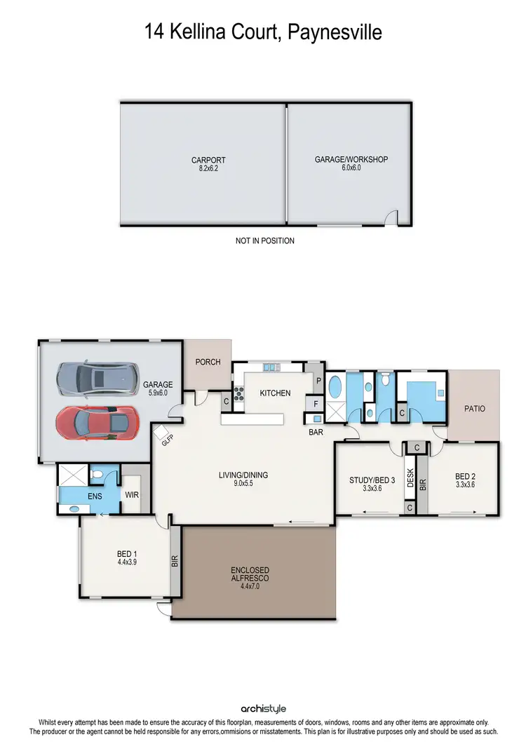 Floorplan of Homely house listing, 14 Kellina Court, Paynesville VIC 3880